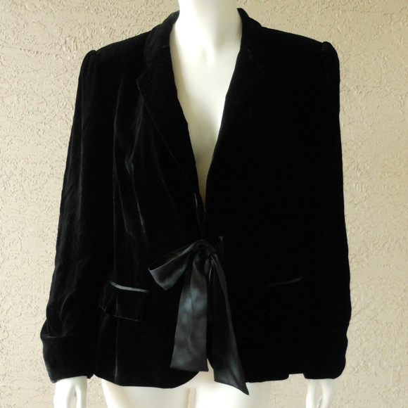 Calvin Klein Jackets & Blazers - Black Velvet Evening Jacket Boxy Blazer